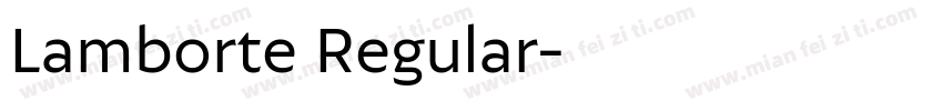 Lamborte Regular字体转换